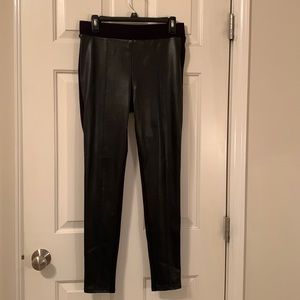 Ann Taylor Leather Like Black Pants
